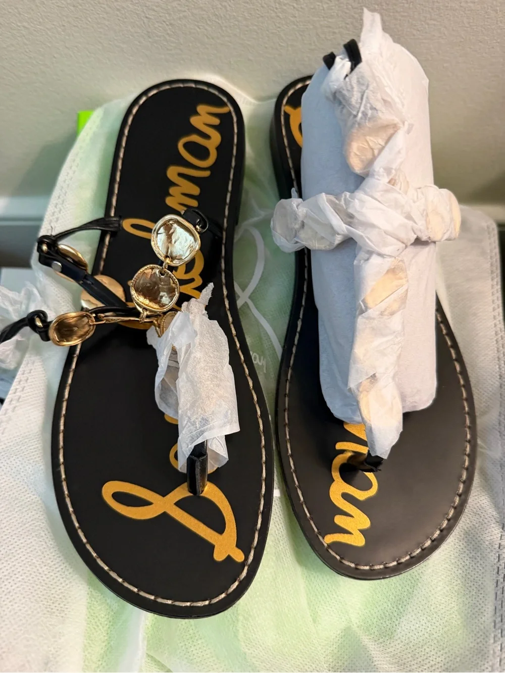 Sam Edelman Black Strappy Women's Sandals